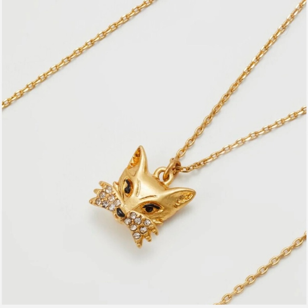$78 New Kate Spade Gold Mini Foxy Pendant Necklace
